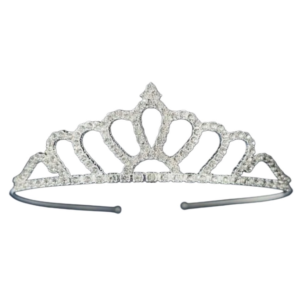 Rhinestone Tiara In A Silver Setting